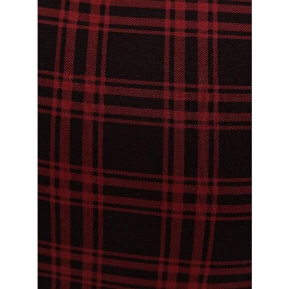 Torrid Pixie Skinny plaid size 4 Luxe Ponte High-Rise Pant red black - Picture 4 of 10